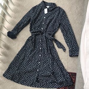 Jcrew pattered shirt dress. NWT!